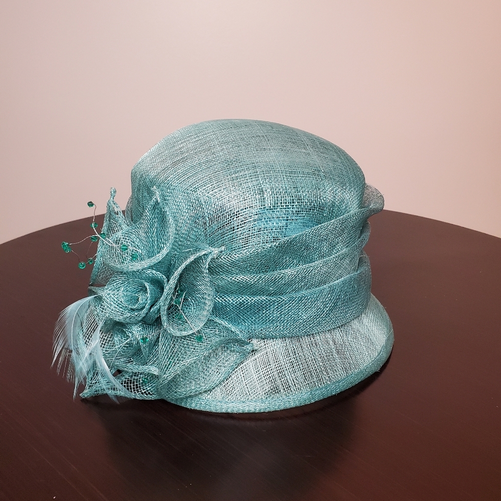 C.C Exclusives Elegant Teal Ladies Hat